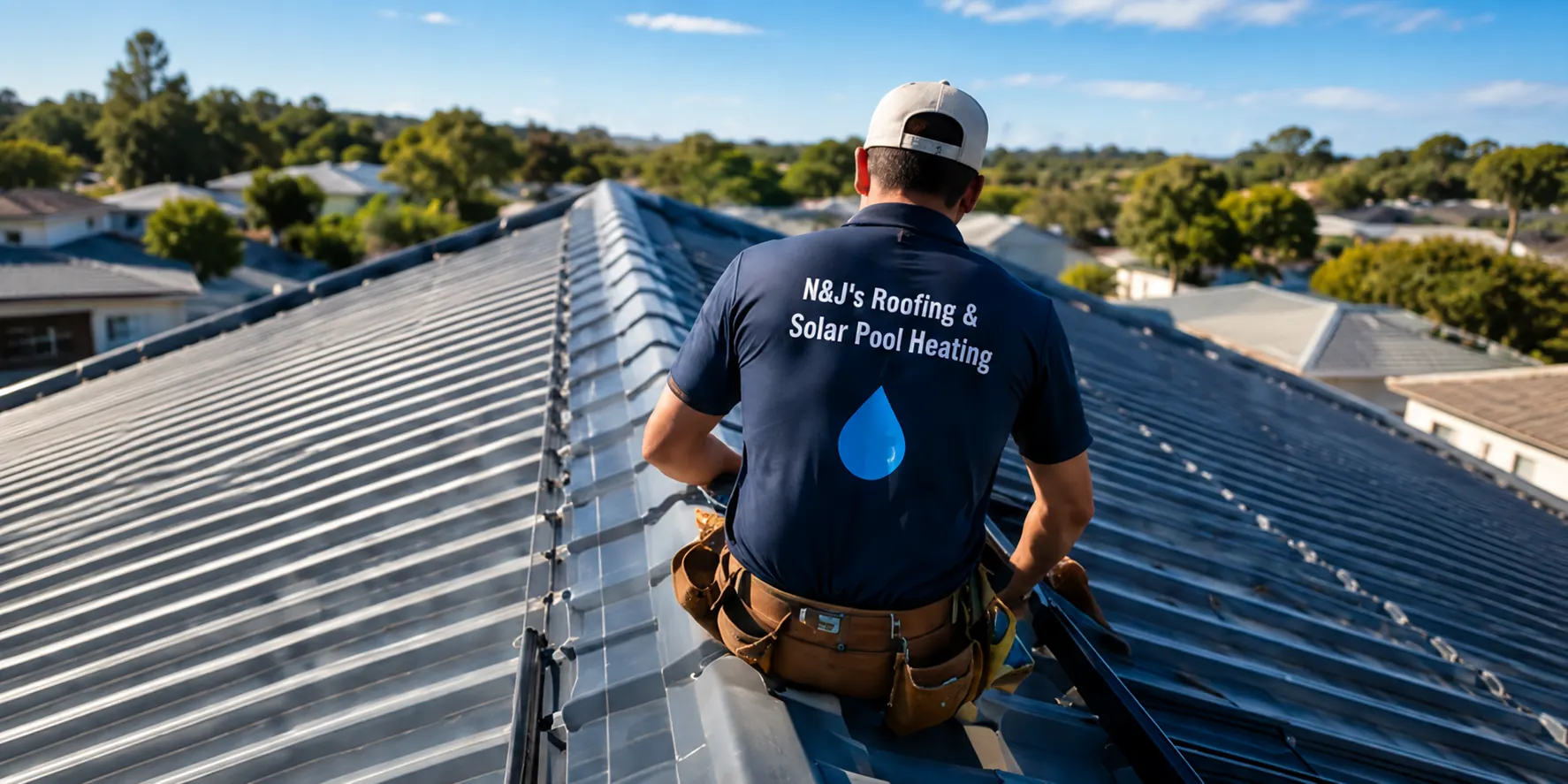 N&J Roofing specialist inspecting a Melbourne roof